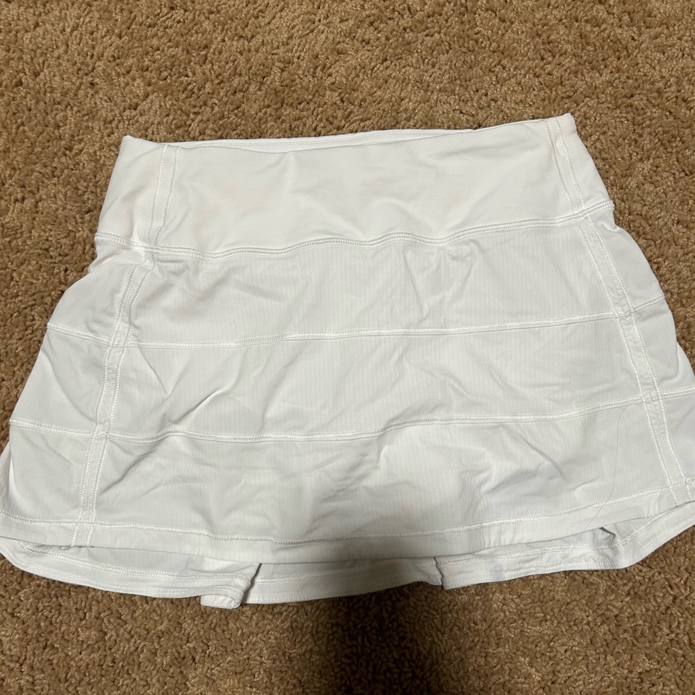 lululemon pace rival skirt white size 2